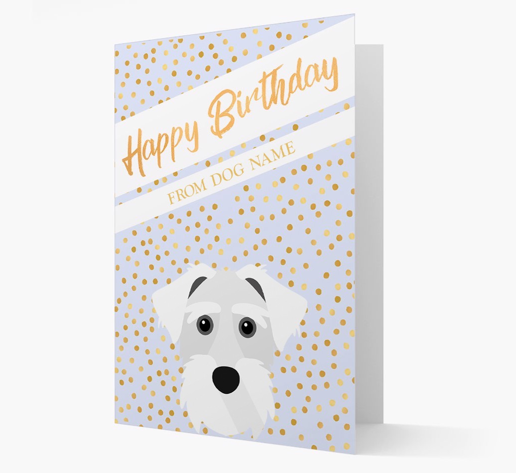 Personalised 'Happy Birthday' Gold Detail {breedFullName} Card