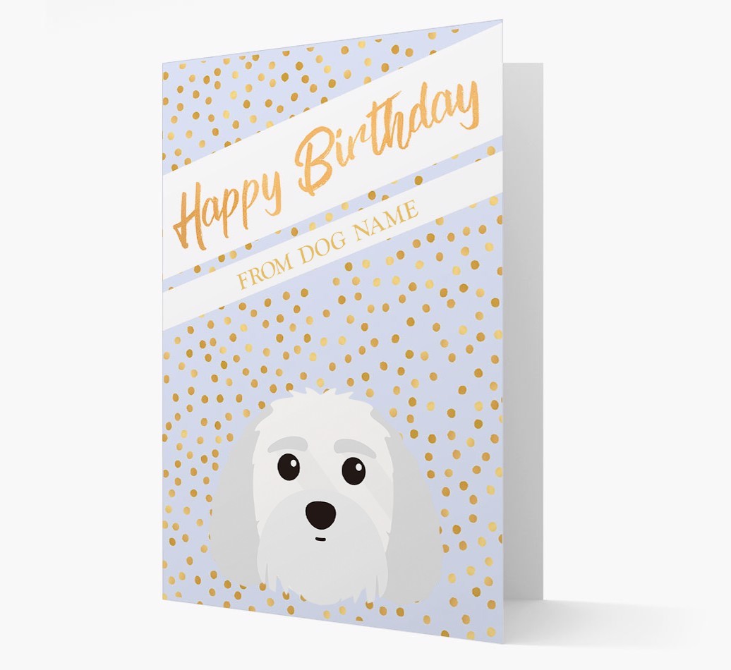 Personalised 'Happy Birthday' Gold Detail {breedFullName} Card