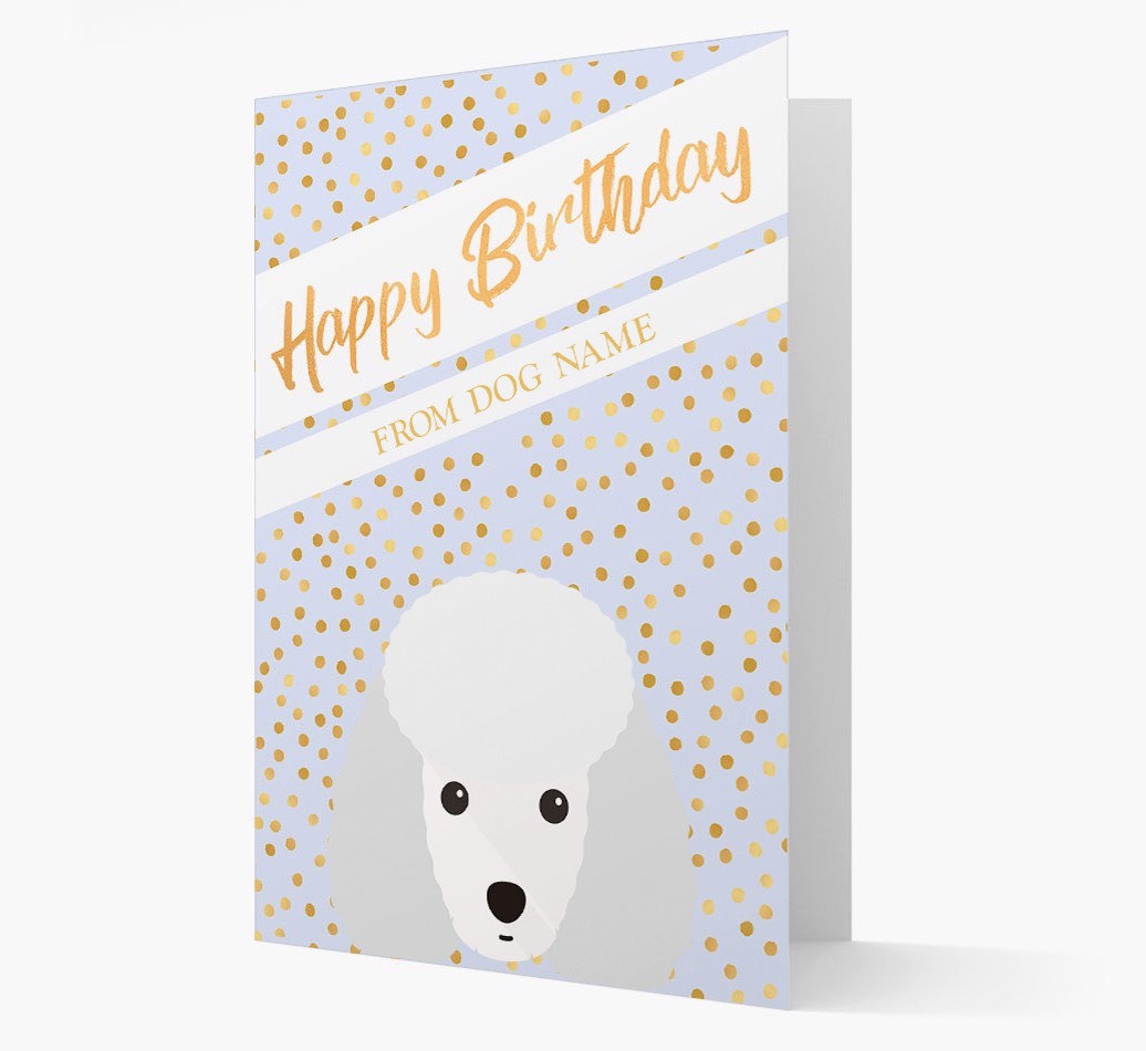 Personalised 'Happy Birthday' Gold Detail {breedFullName} Card