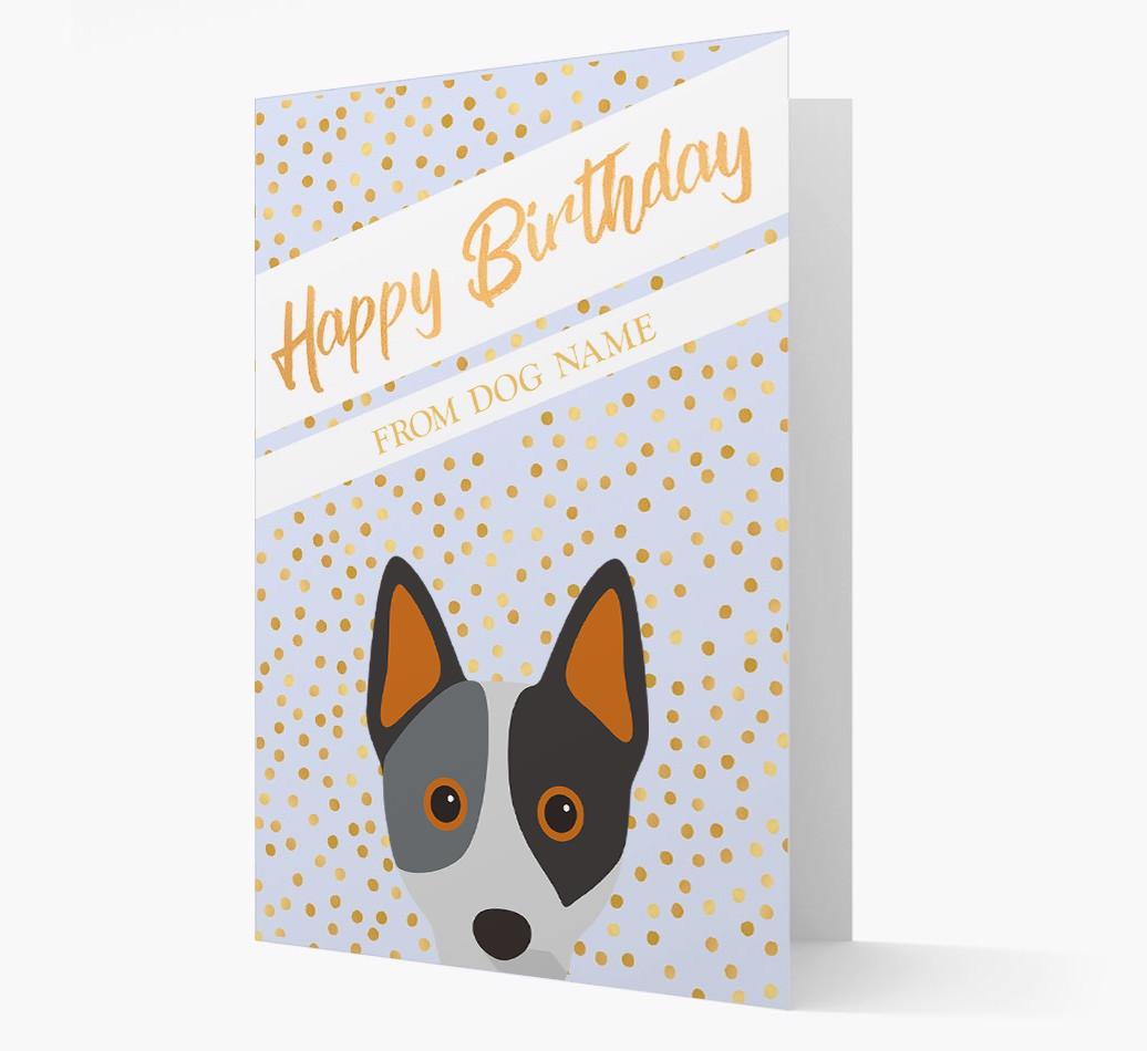 Personalized 'Happy Birthday' Gold Detail {breedFullName} Card