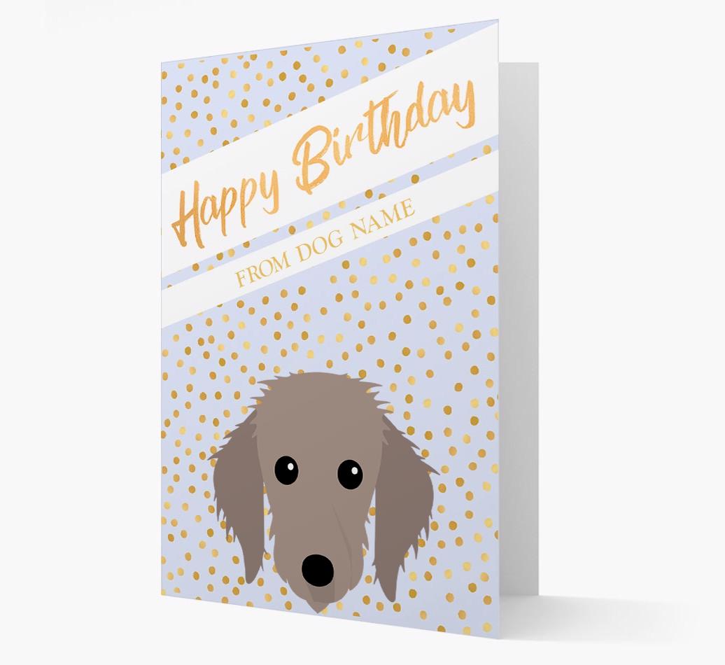 Personalized 'Happy Birthday' Gold Detail {breedFullName} Card