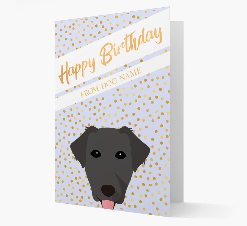 Personalized 'Happy Birthday' Gold Detail {breedFullName} Card