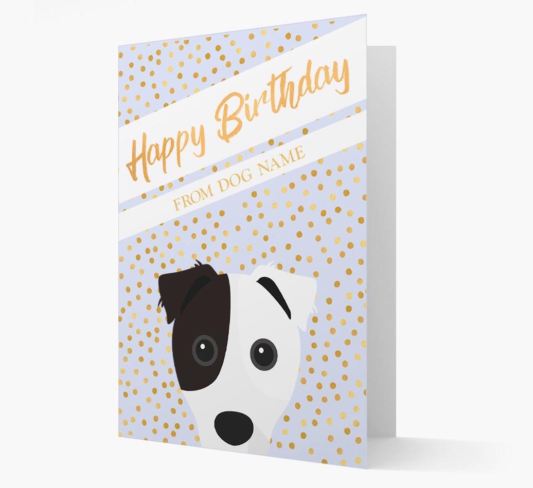 Personalized 'Happy Birthday' Gold Detail {breedFullName} Card