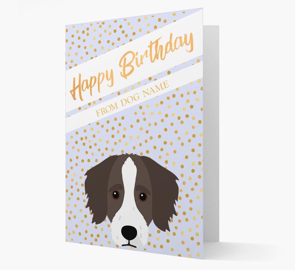 Personalized 'Happy Birthday' Gold Detail {breedFullName} Card