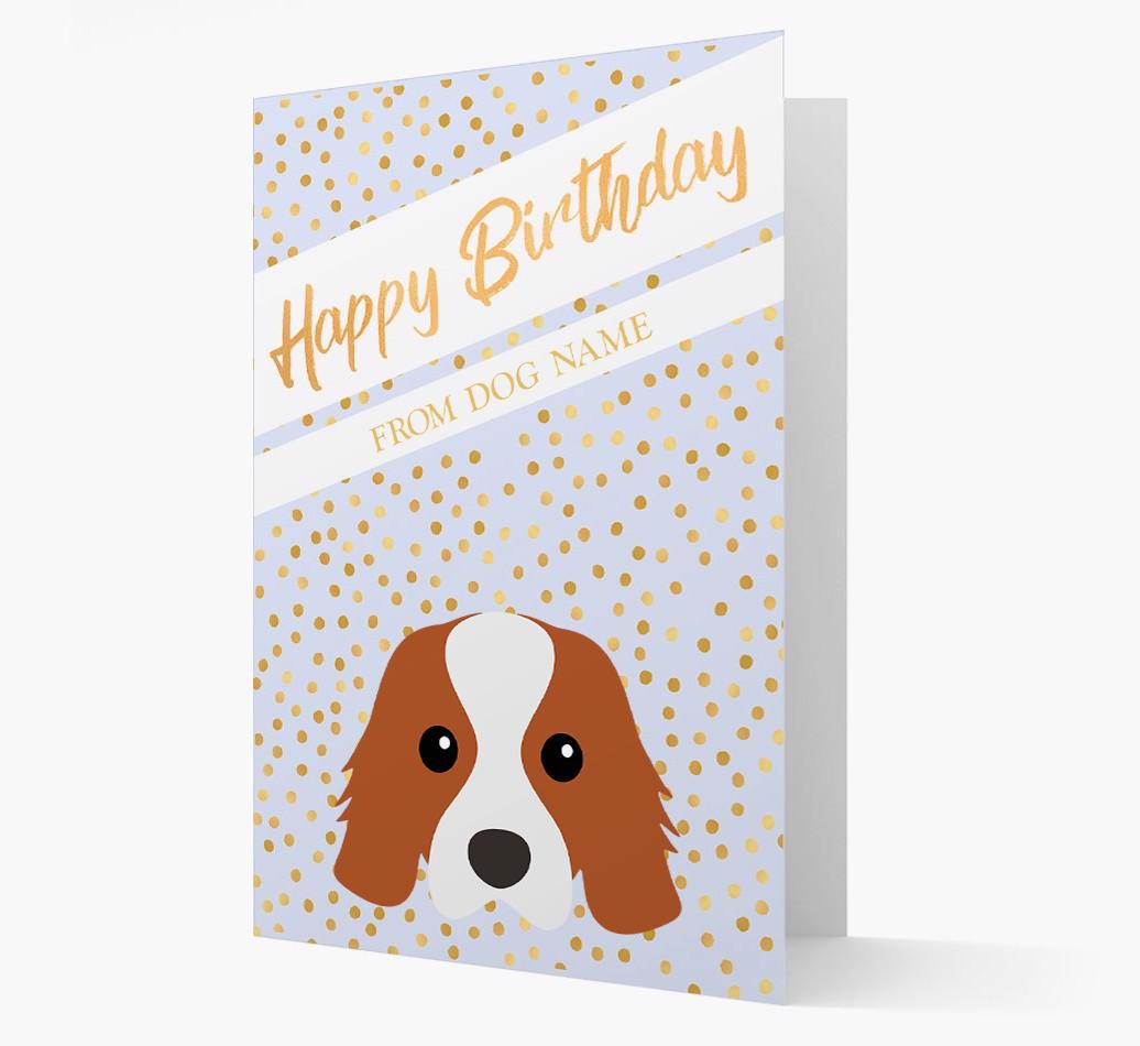 Personalized 'Happy Birthday' Gold Detail {breedFullName} Card