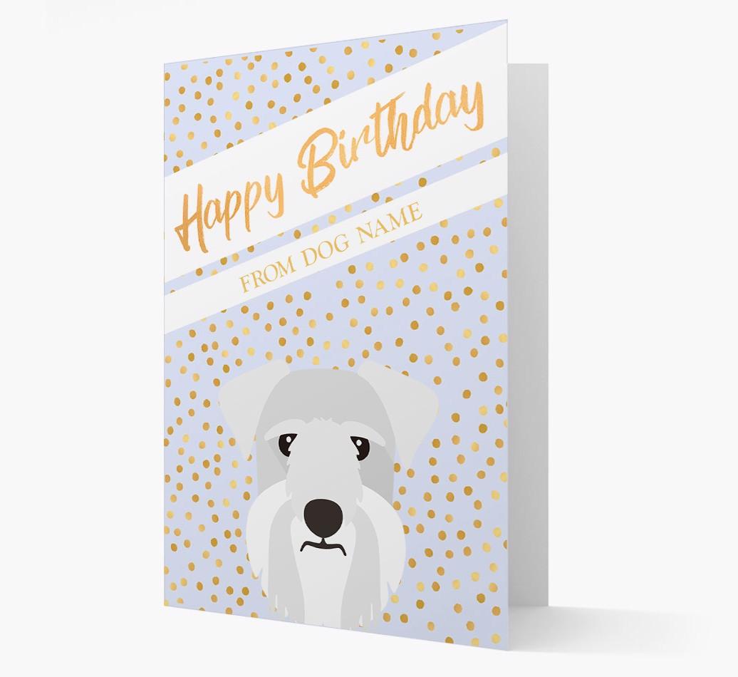 Personalized 'Happy Birthday' Gold Detail {breedFullName} Card