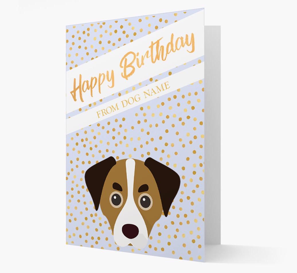 Personalized 'Happy Birthday' Gold Detail {breedFullName} Card