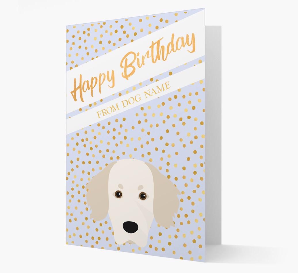 Personalized 'Happy Birthday' Gold Detail {breedFullName} Card