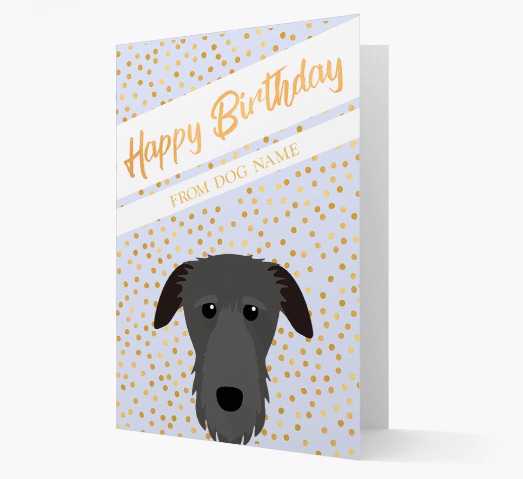 Personalized 'Happy Birthday' Gold Detail {breedFullName} Card