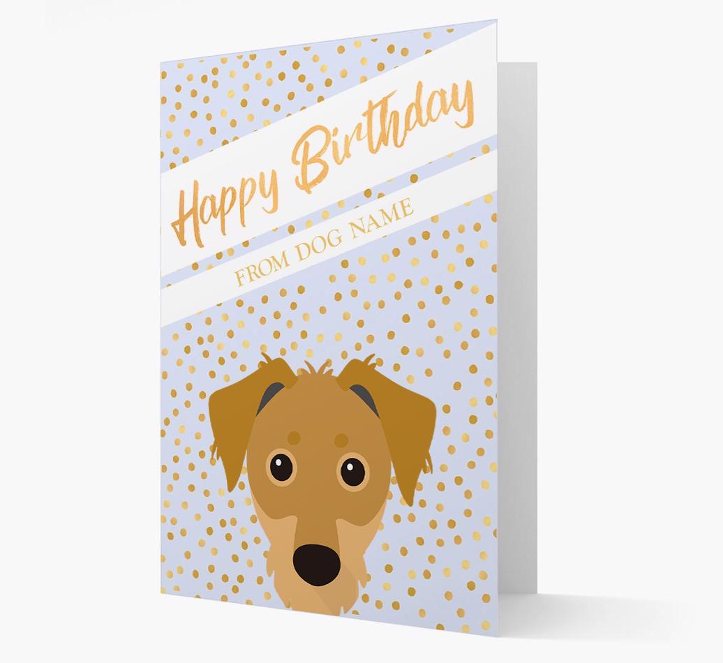 Personalized 'Happy Birthday' Gold Detail {breedFullName} Card