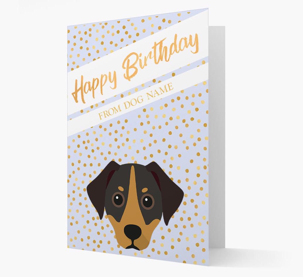 Personalized 'Happy Birthday' Gold Detail {breedFullName} Card