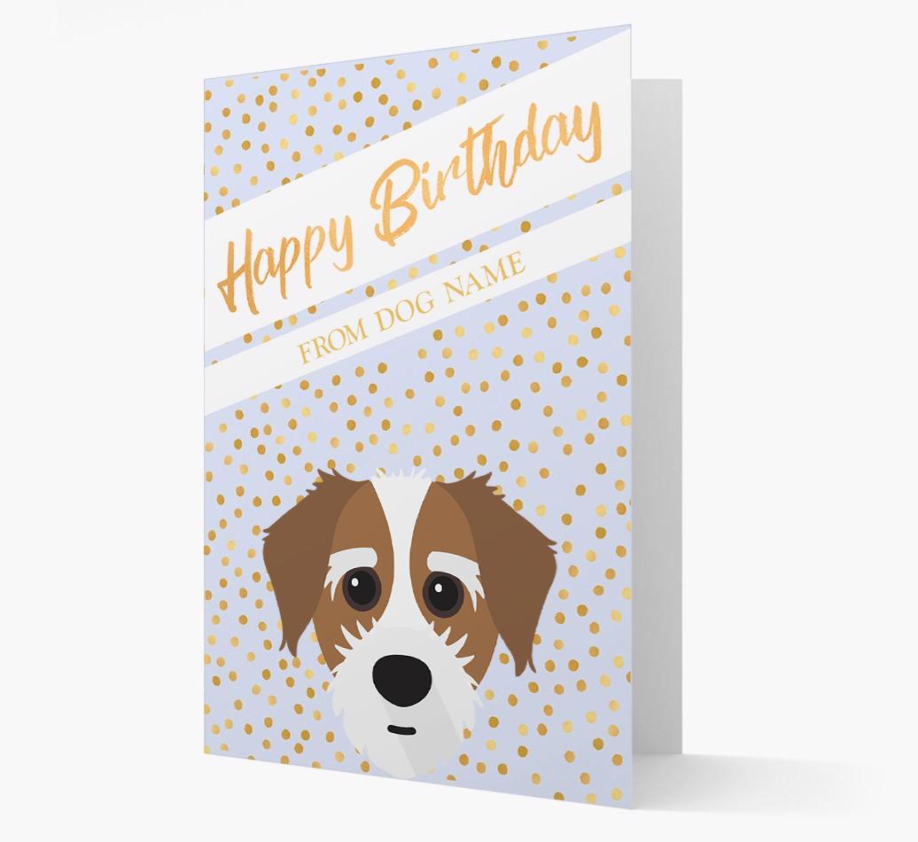 Personalized 'Happy Birthday' Gold Detail {breedFullName} Card