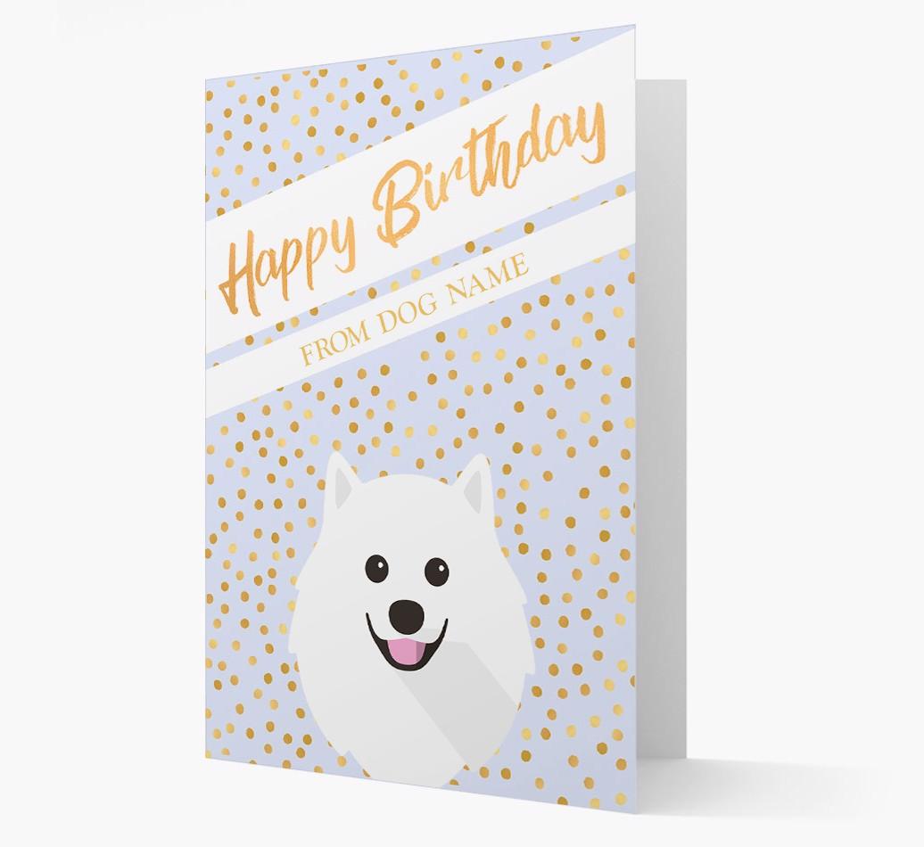 Personalized 'Happy Birthday' Gold Detail {breedFullName} Card