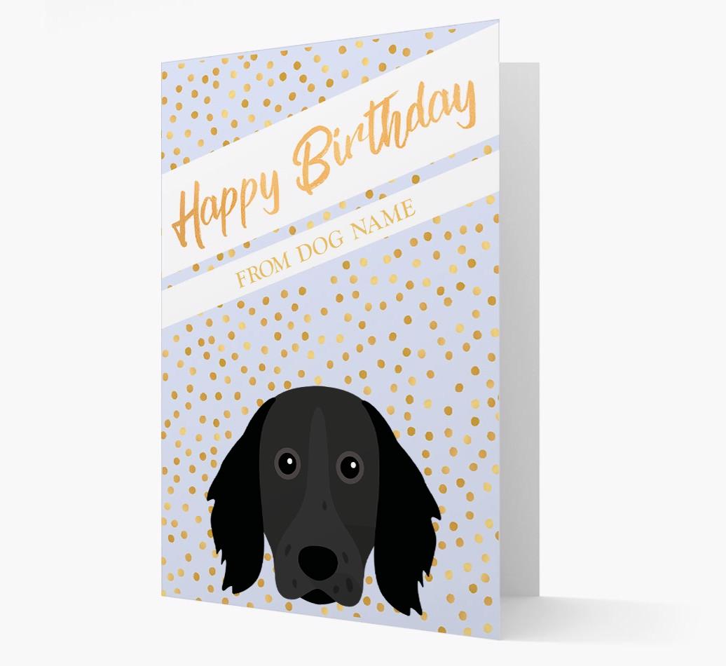 Personalized 'Happy Birthday' Gold Detail {breedFullName} Card
