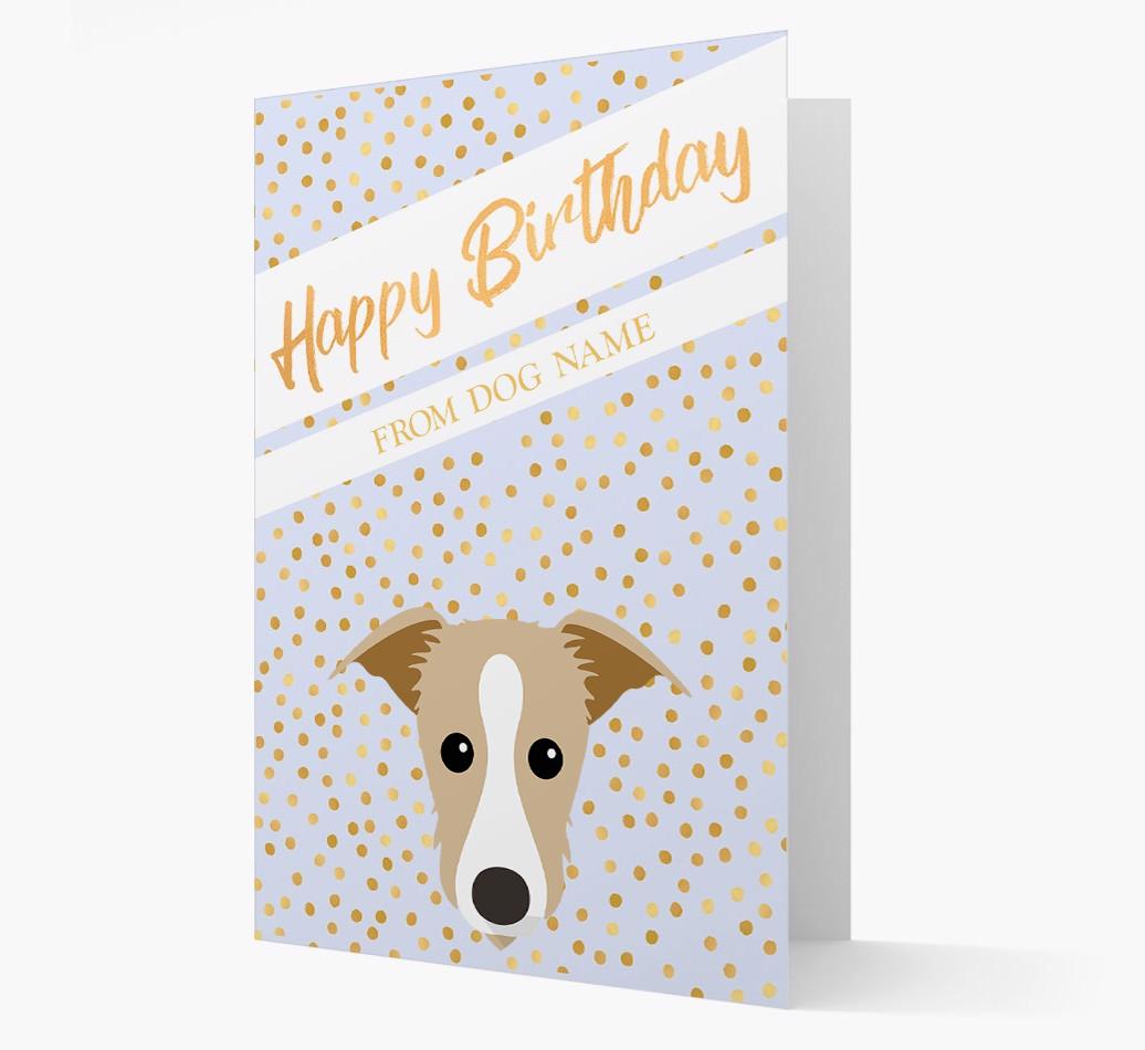 Personalized 'Happy Birthday' Gold Detail {breedFullName} Card