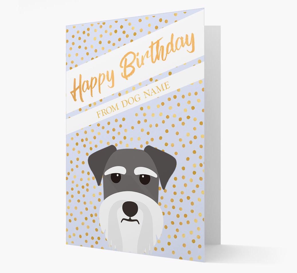 Personalized 'Happy Birthday' Gold Detail {breedFullName} Card