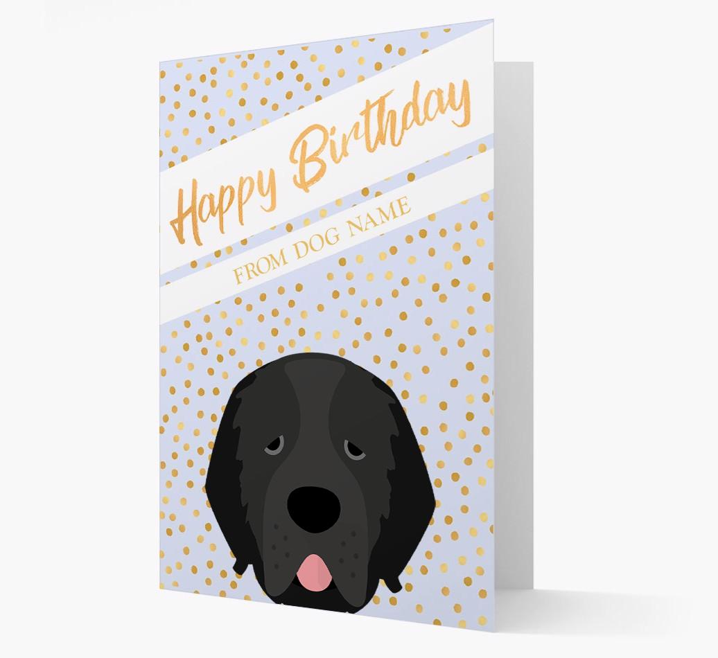 Personalized 'Happy Birthday' Gold Detail {breedFullName} Card