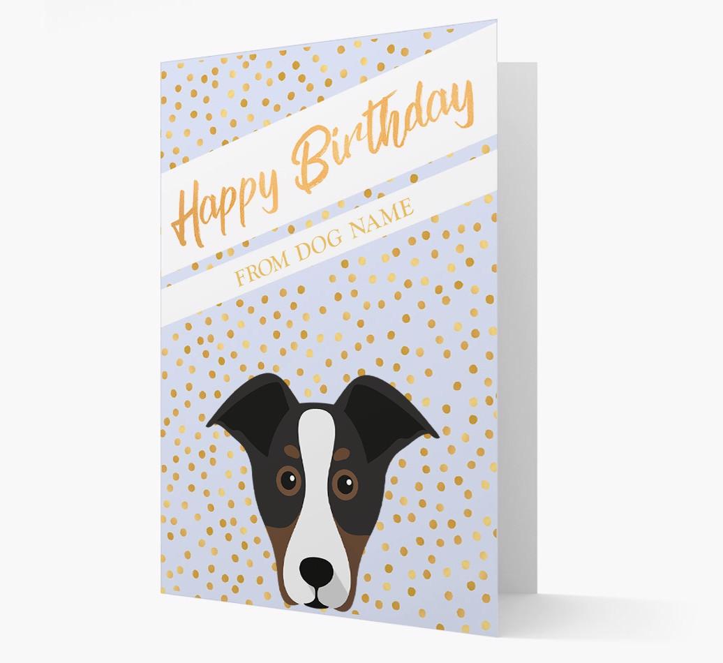 Personalized 'Happy Birthday' Gold Detail {breedFullName} Card
