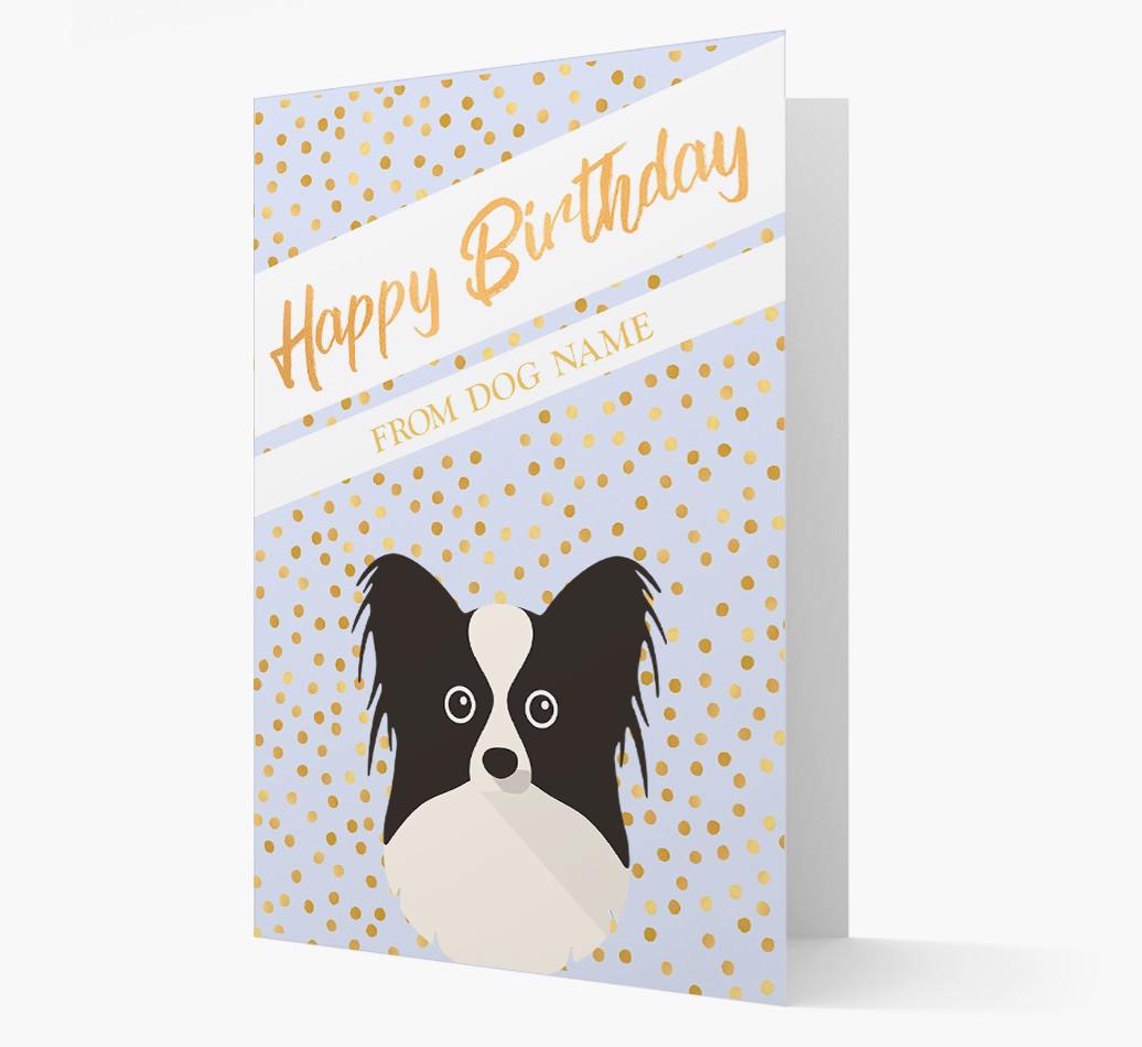 Personalized 'Happy Birthday' Gold Detail {breedFullName} Card