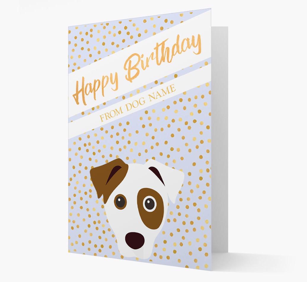Personalized 'Happy Birthday' Gold Detail {breedFullName} Card