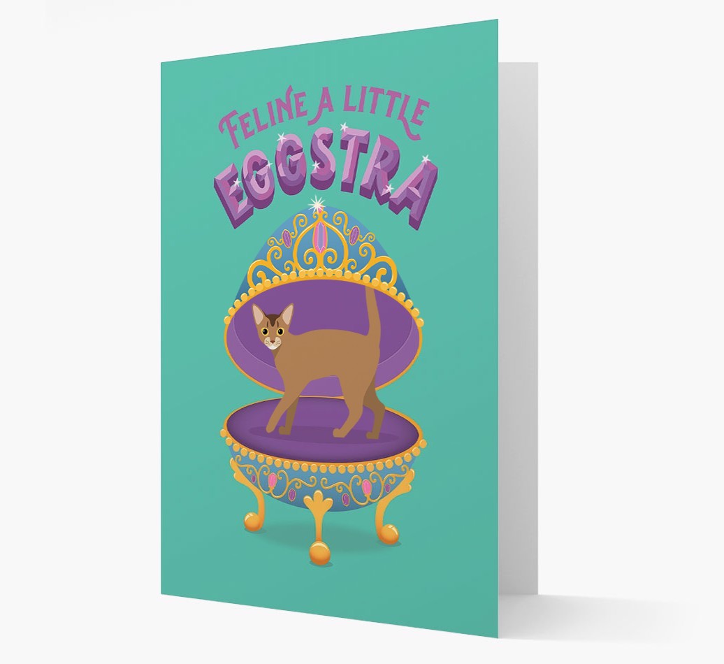 Feline a little Eggstra: Personalised {breedCommonName} Card