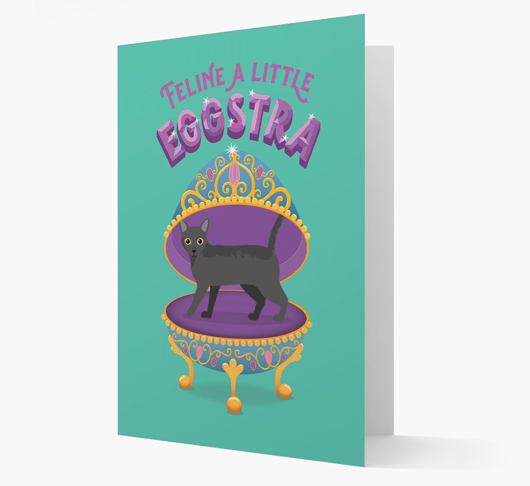 Feline a little Eggstra: Personalised {breedCommonName} Card