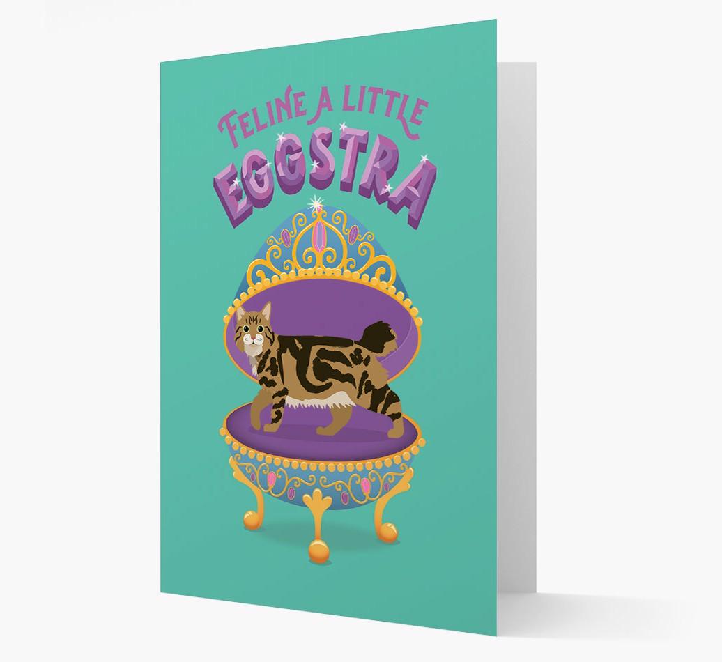 Feline a little Eggstra: Personalised {breedCommonName} Card