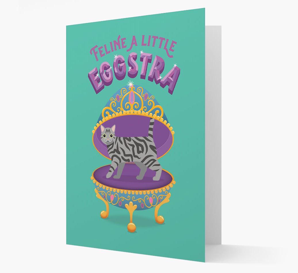 Feline a little Eggstra: Personalised {breedCommonName} Card