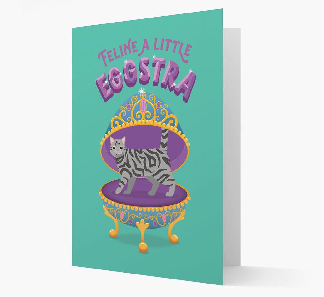 Feline a little Eggstra: Personalised {breedCommonName} Card