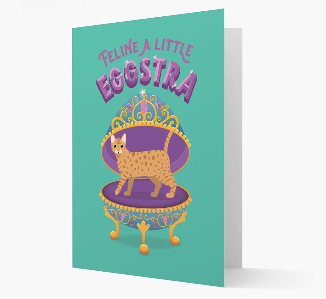 Feline a little Eggstra: Personalised {breedCommonName} Card