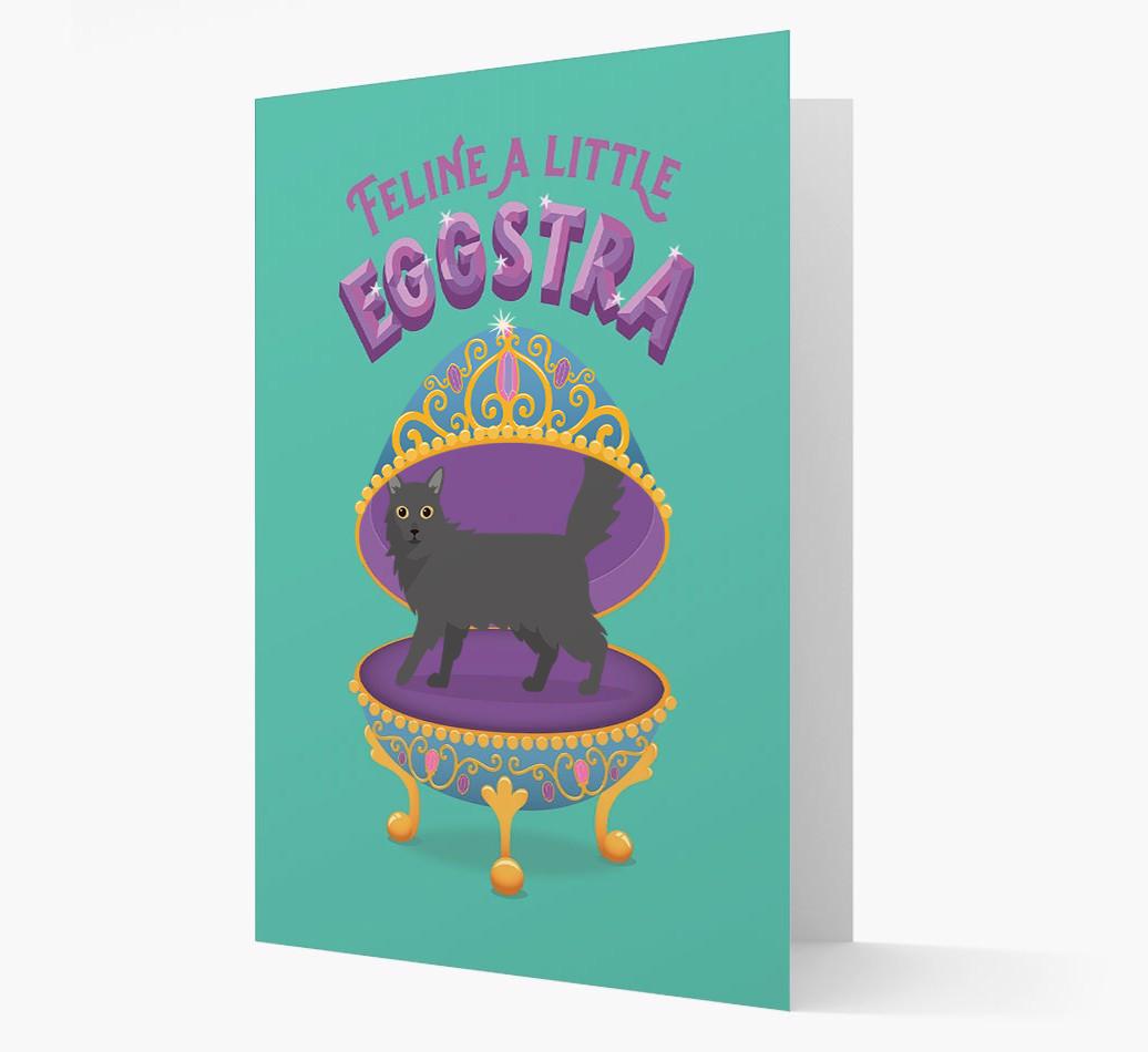 Feline a little Eggstra: Personalised {breedCommonName} Card