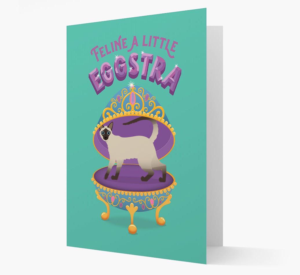 Feline a little Eggstra: Personalised {breedCommonName} Card