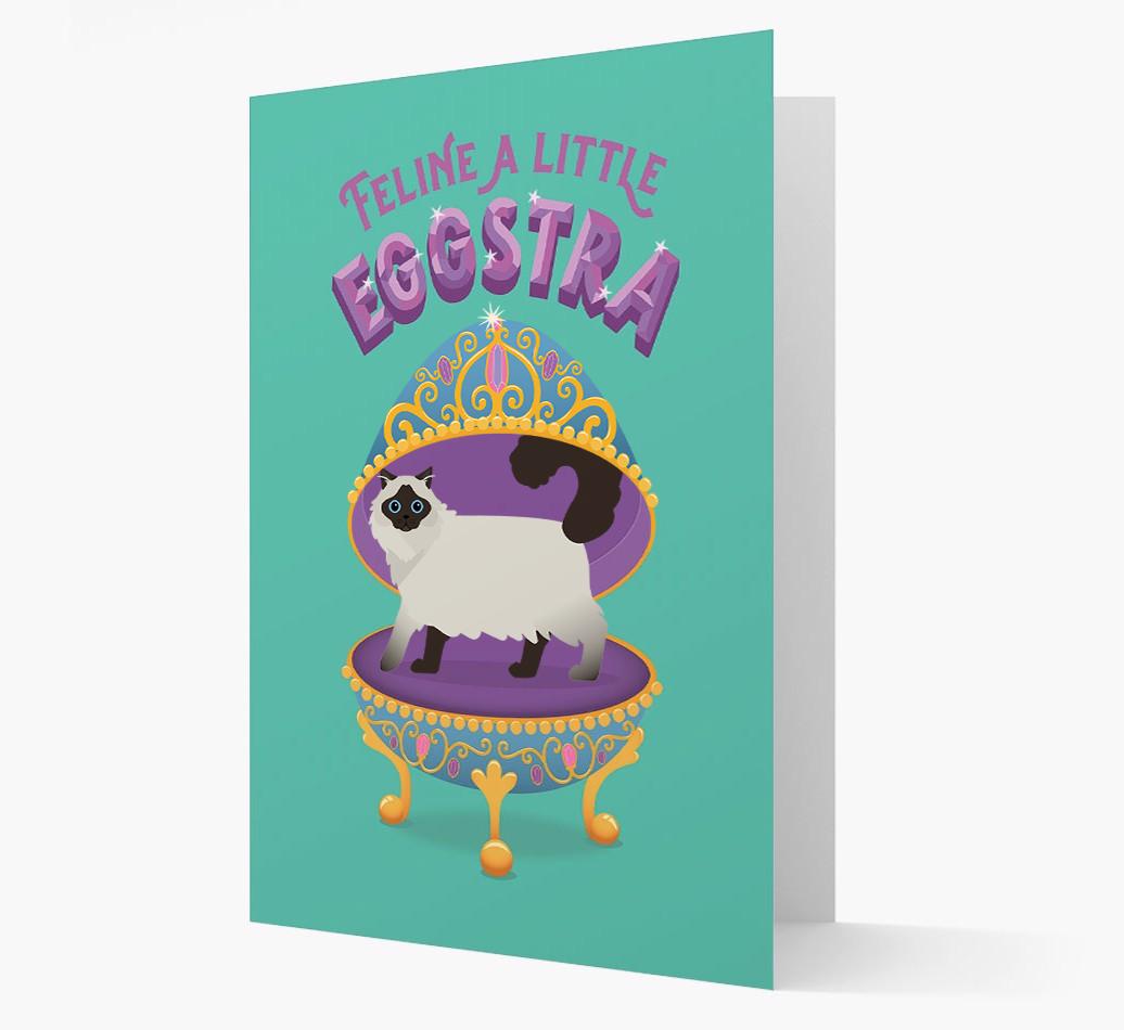 Feline a little Eggstra: Personalised {breedCommonName} Card
