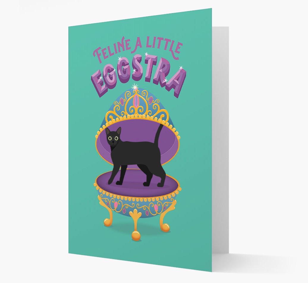 Feline a little Eggstra: Personalised {breedCommonName} Card
