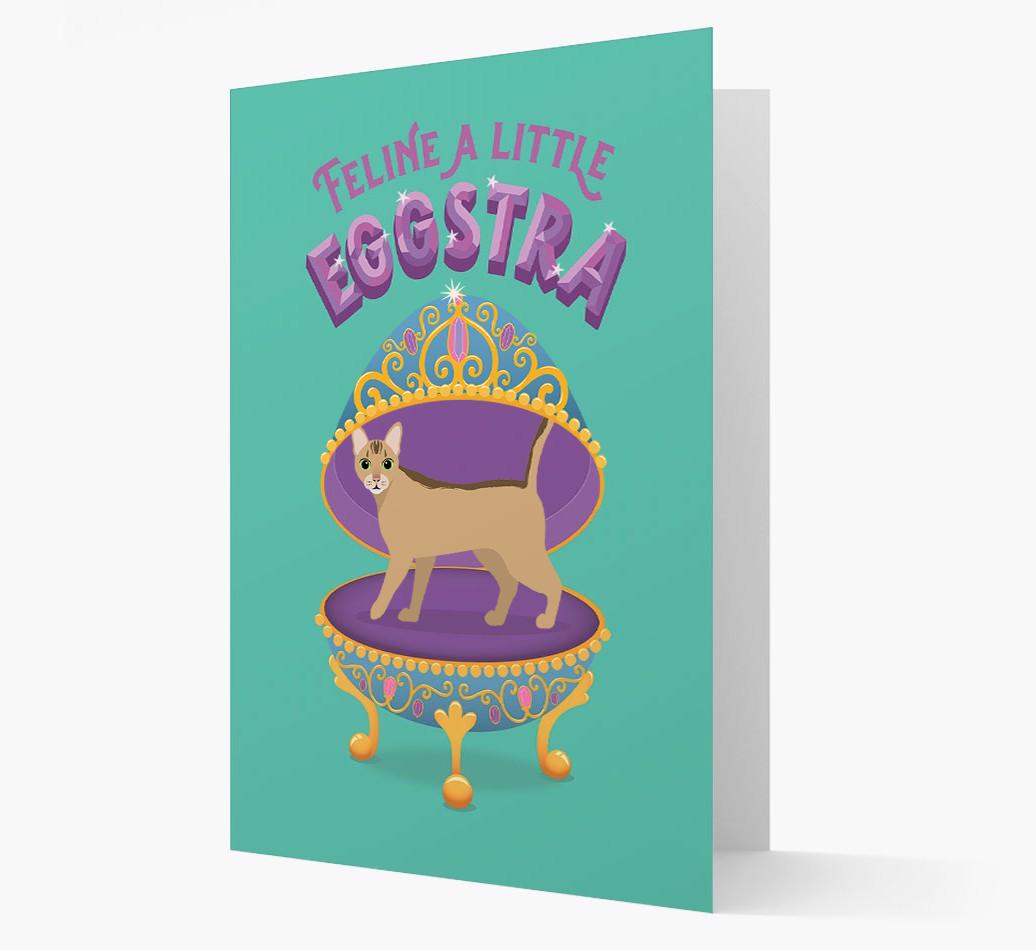 Feline a little Eggstra: Personalised {breedCommonName} Card