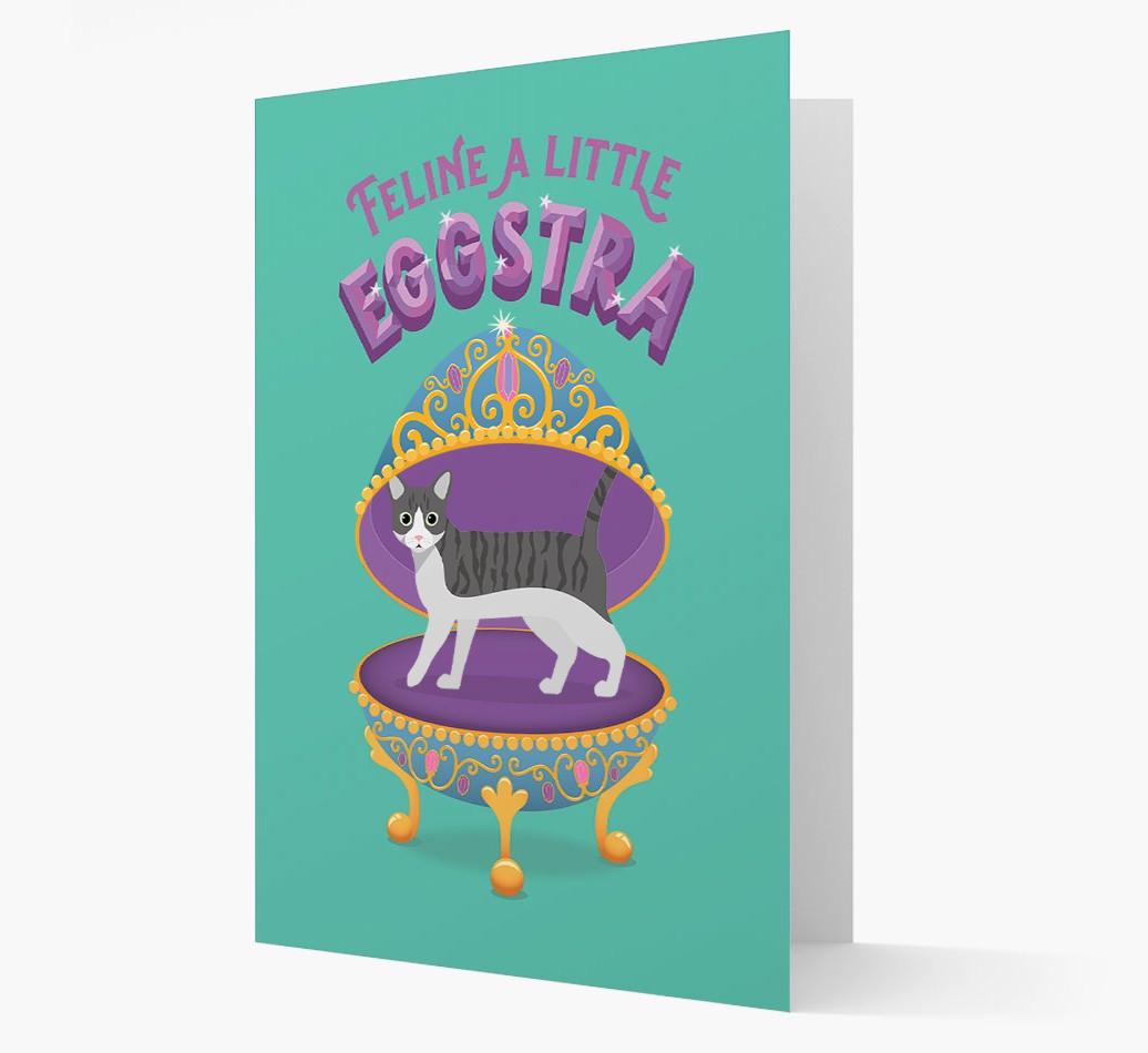 Feline a little Eggstra: Personalised {breedCommonName} Card