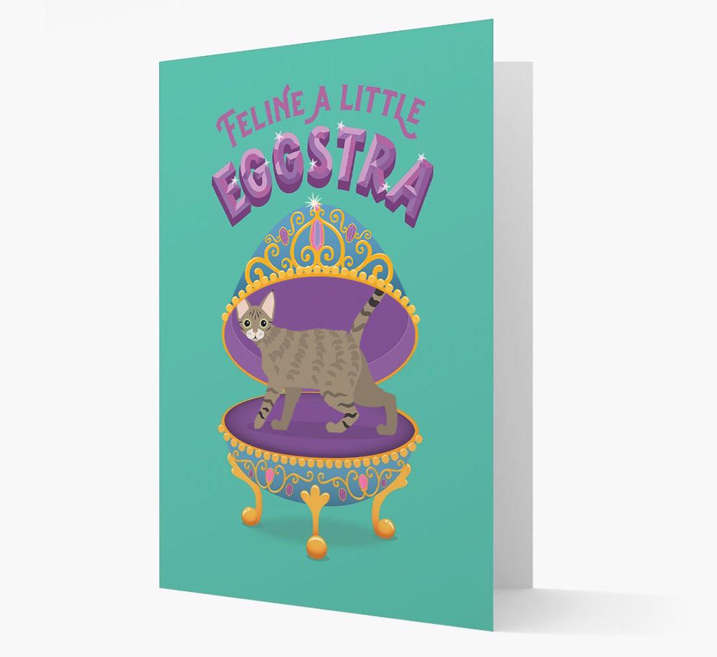 Feline a little Eggstra: Personalised {breedCommonName} Card