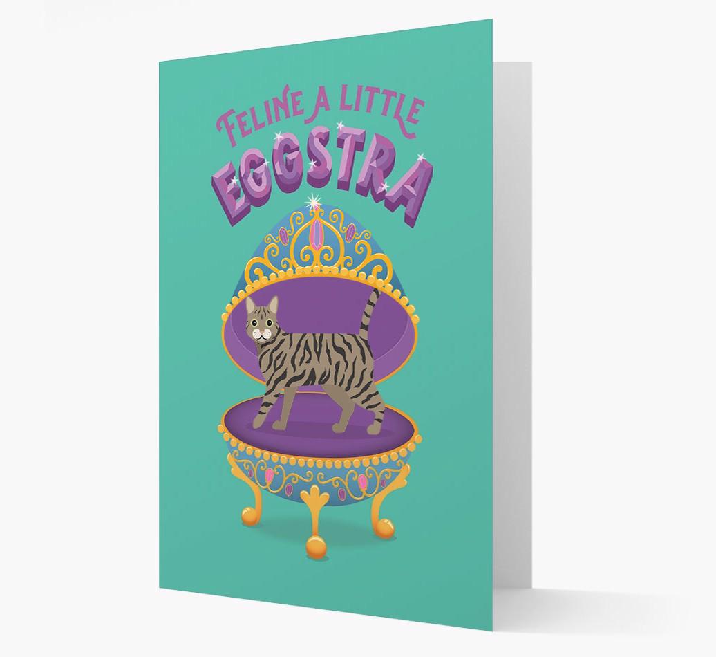 Feline a little Eggstra: Personalised {breedCommonName} Card