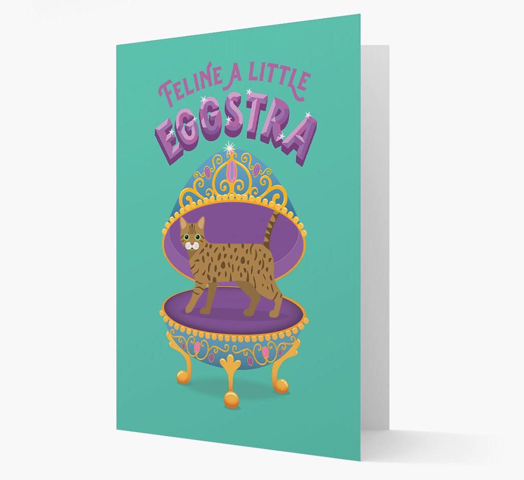 Feline a little Eggstra: Personalised {breedCommonName} Card