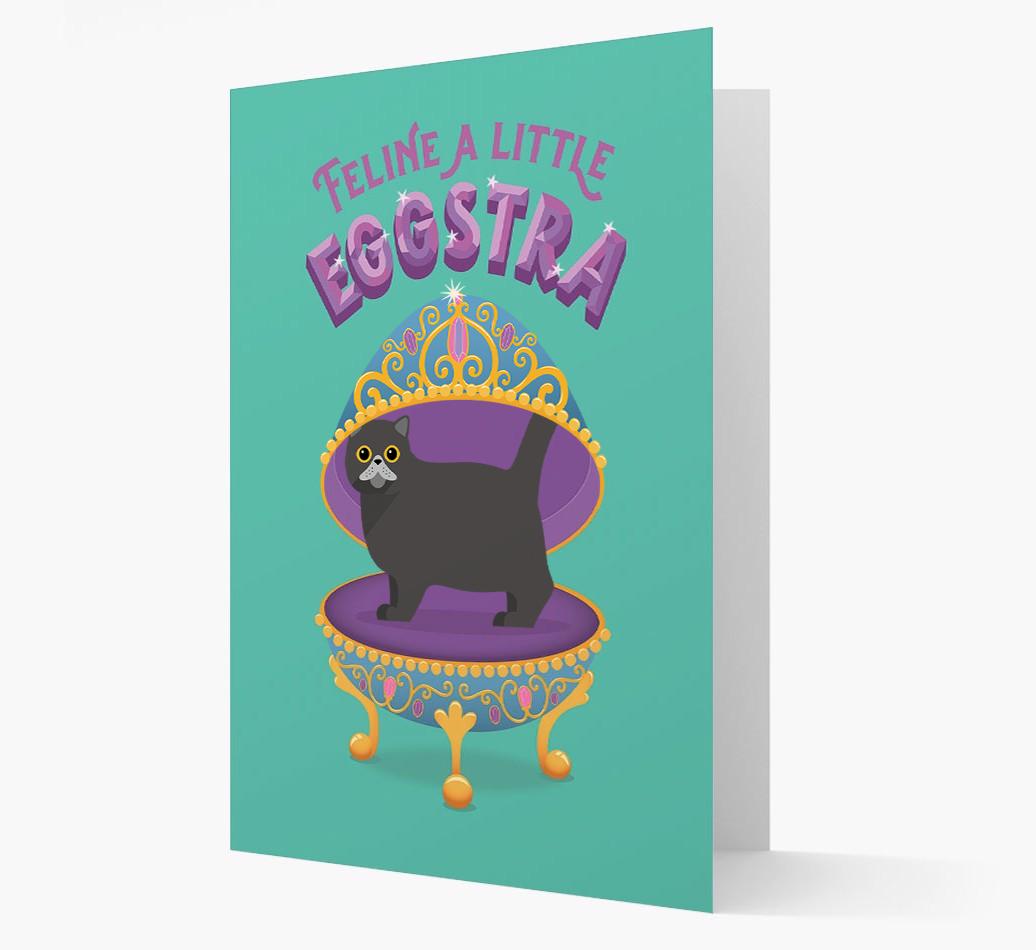 Feline a little Eggstra: Personalised {breedCommonName} Card