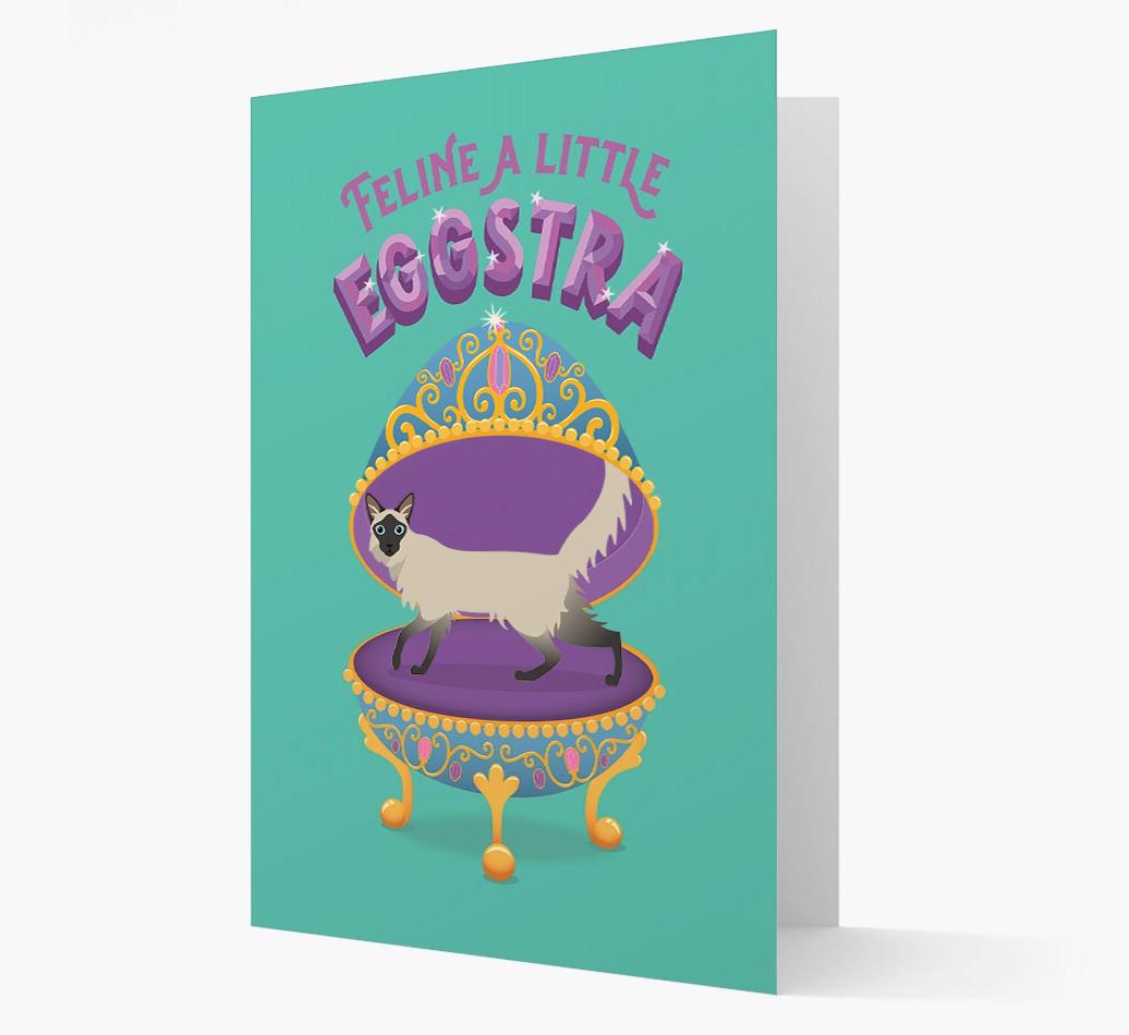 Feline a little Eggstra: Personalised {breedCommonName} Card