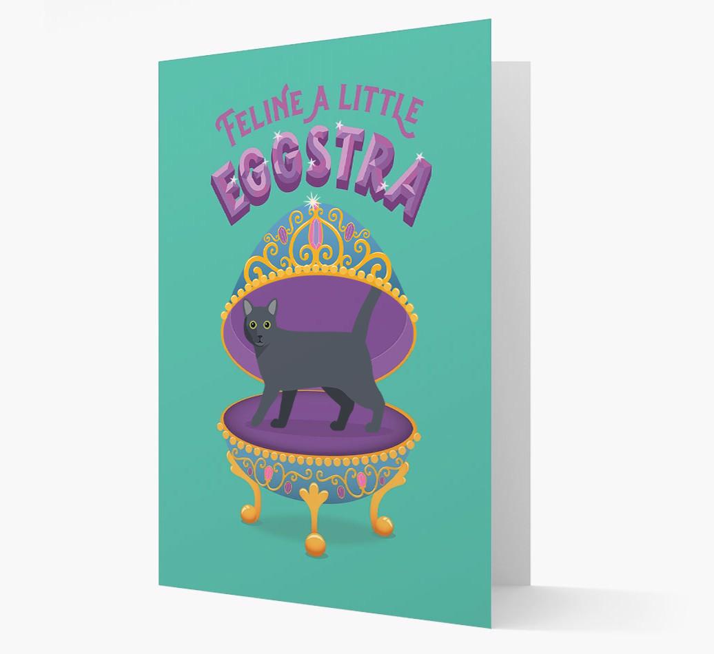Feline a little Eggstra: Personalised {breedCommonName} Card