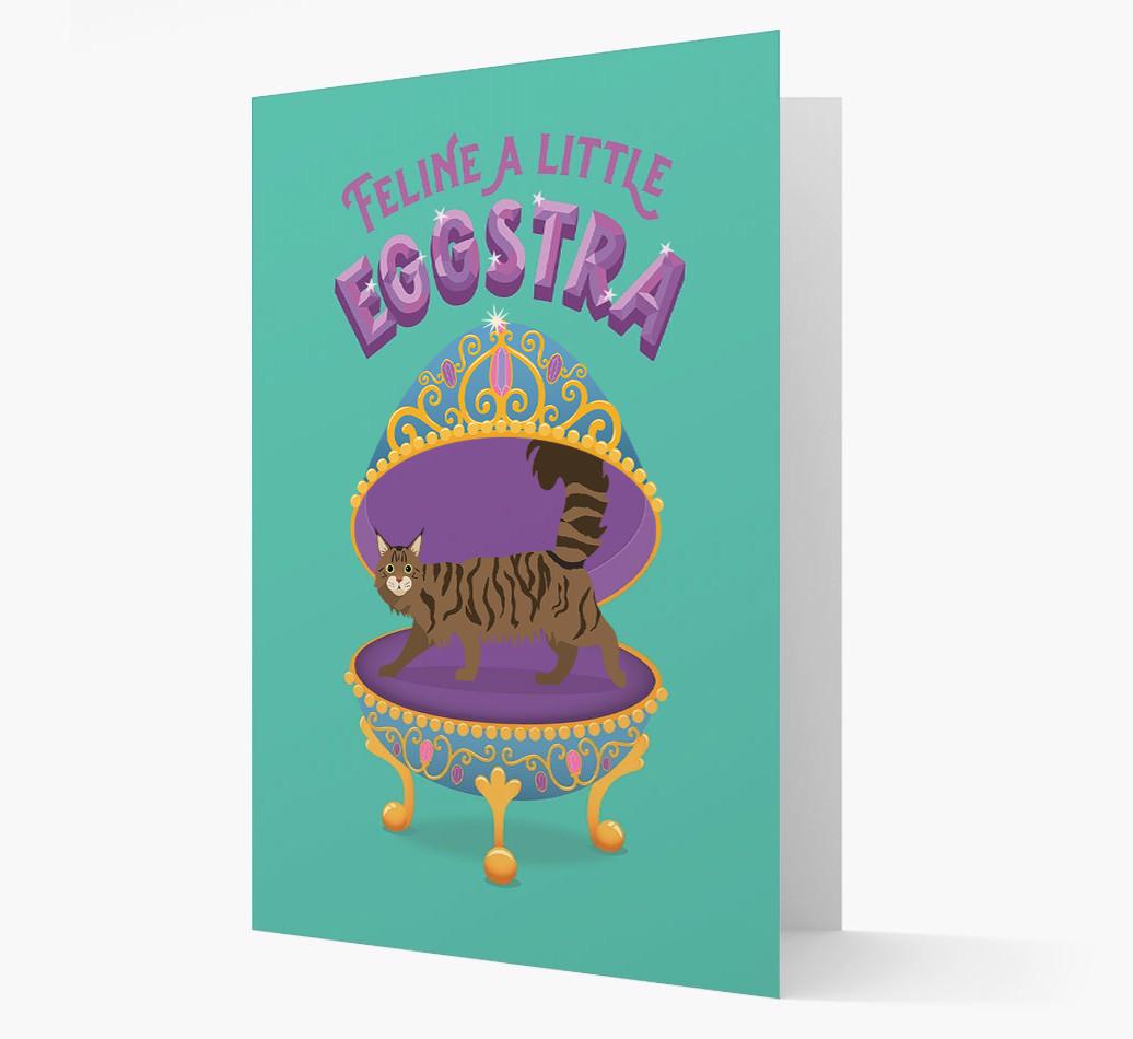 Feline a little Eggstra: Personalised {breedCommonName} Card