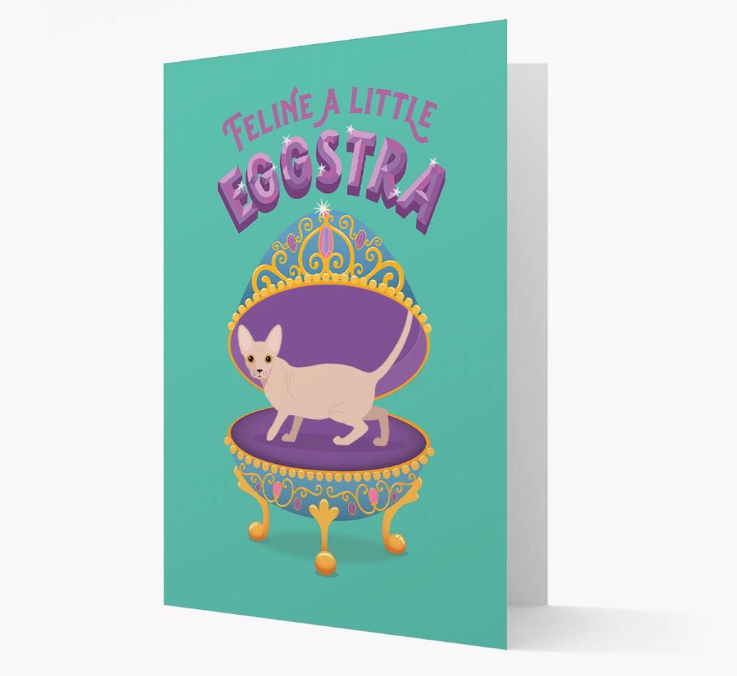 Feline a little Eggstra: Personalised {breedCommonName} Card