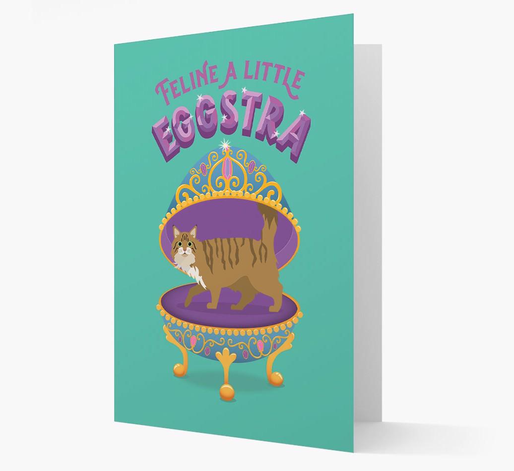 Feline a little Eggstra: Personalised {breedCommonName} Card