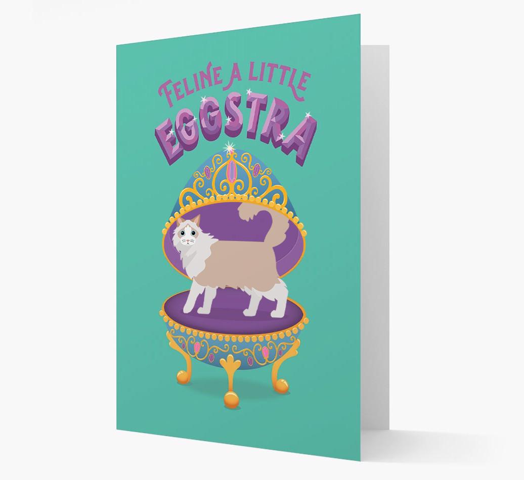 Feline a little Eggstra: Personalised {breedCommonName} Card