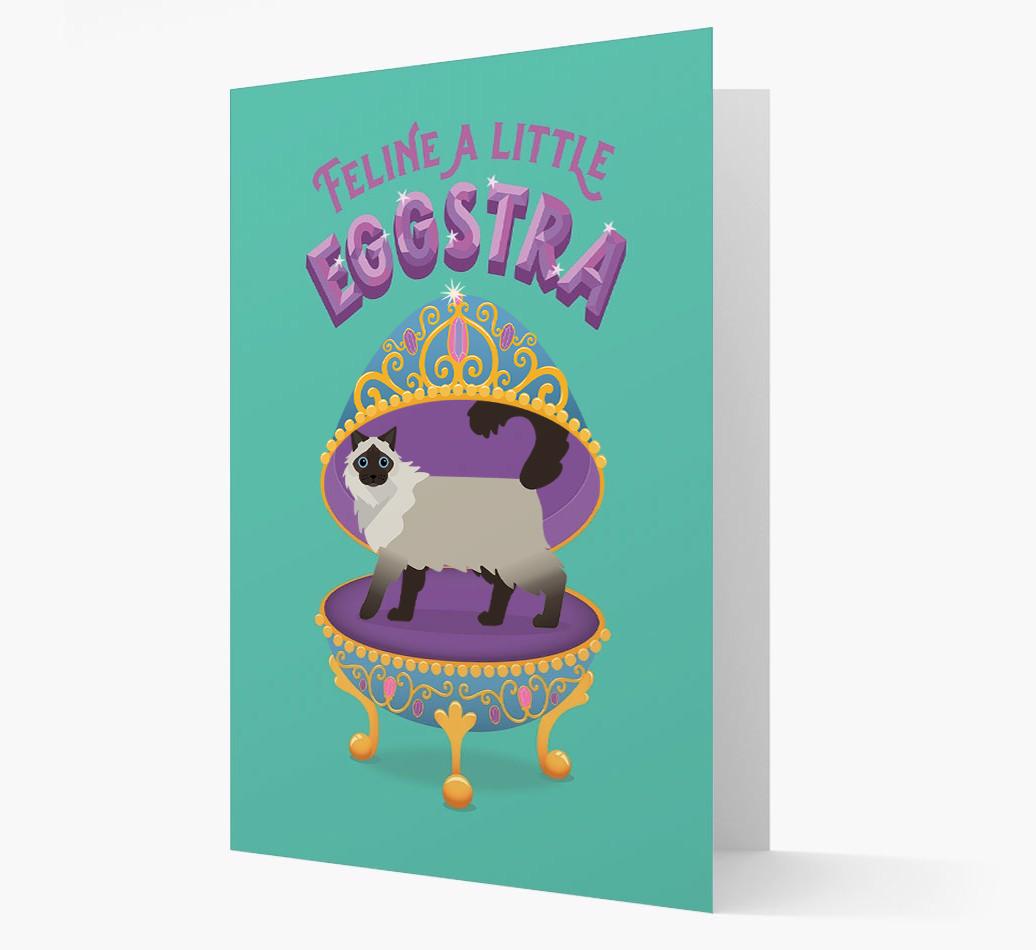 Feline a little Eggstra: Personalised {breedCommonName} Card
