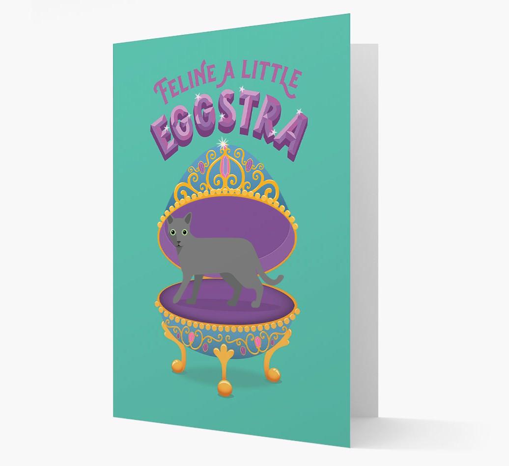 Feline a little Eggstra: Personalised {breedCommonName} Card