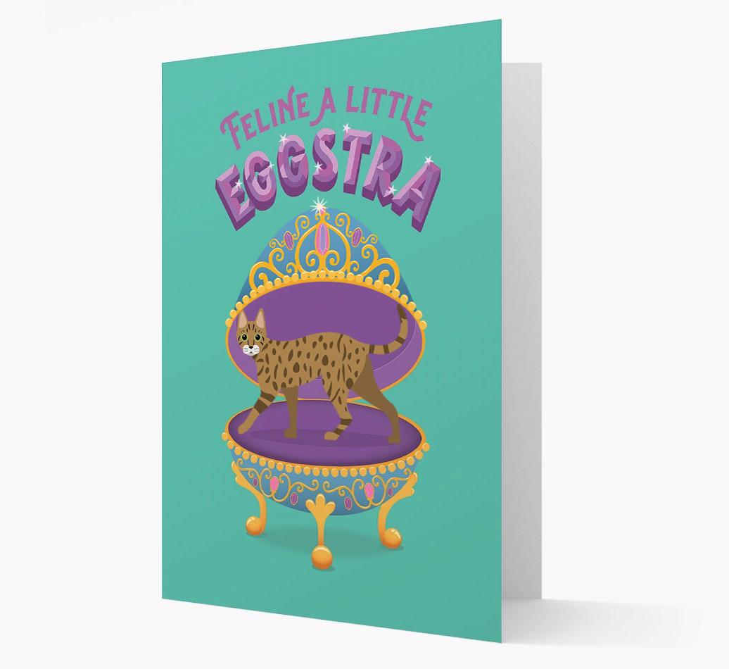 Feline a little Eggstra: Personalised {breedCommonName} Card