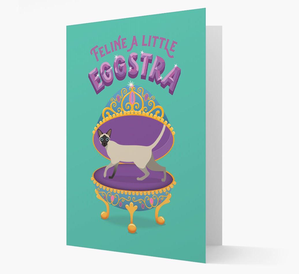 Feline a little Eggstra: Personalised {breedCommonName} Card